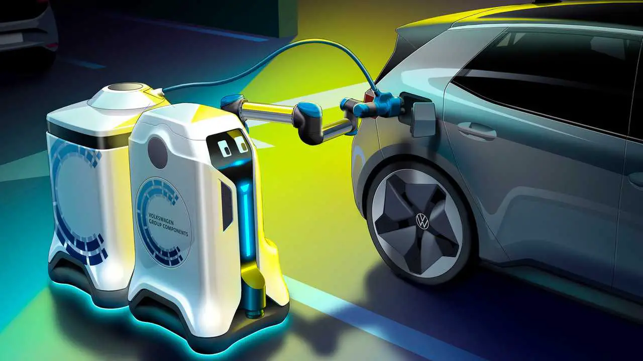 Volkswagen to develop an electric car-charging robot