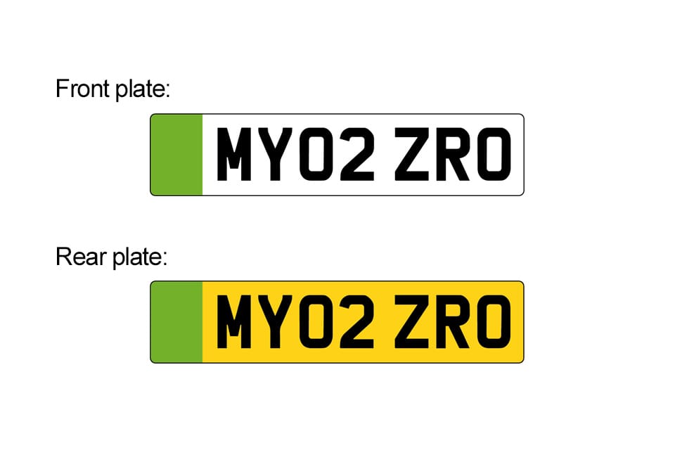 Green Number Plates for Electric Vehicles in The UK