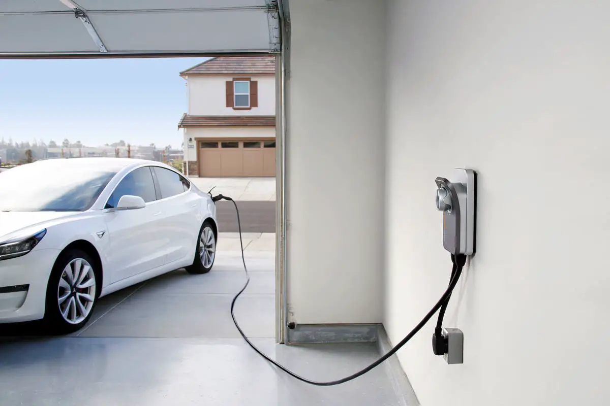 Electric car deals charging in garage