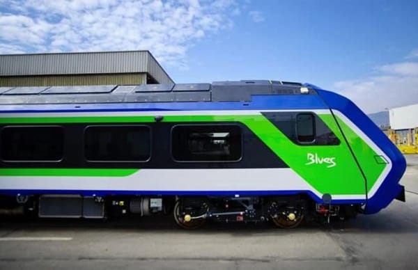 The first hybrid battery train makes its way to Europe.