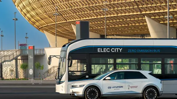 Electric buses at FIFA world cup 2022.