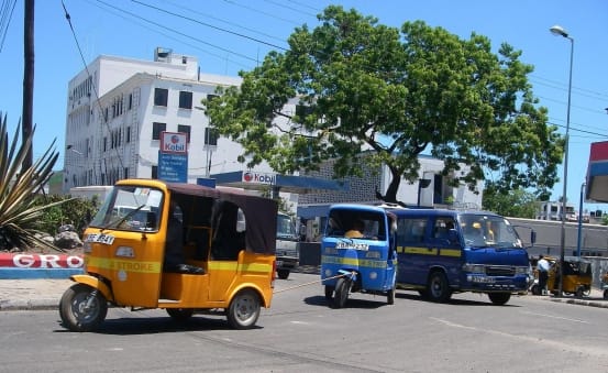 Electric tuk-tuks in Coastal Kenya.