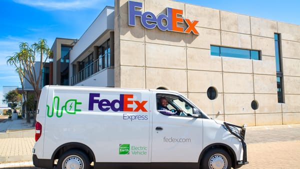 FedEx's first electric delivery vans in South Africa.