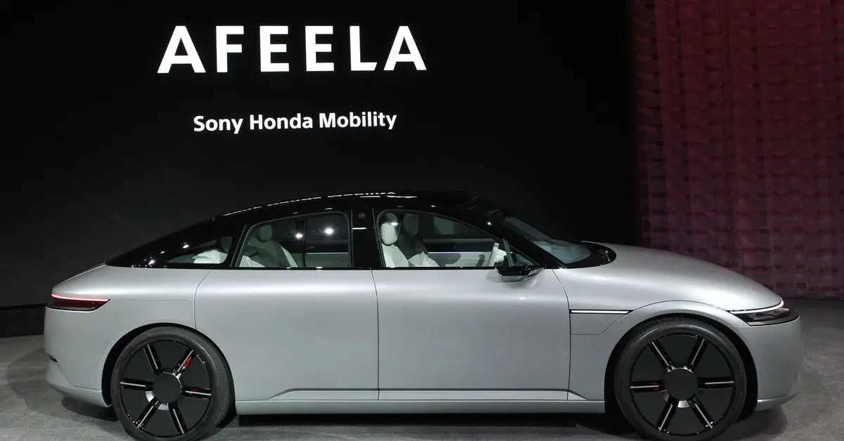 Sony and Honda unveil Afeela electric car brand.